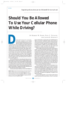 Should You Be Allowed To Use Your Cellular Phone While