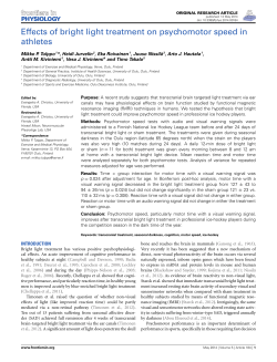 Effects of bright light treatment on psychomotor