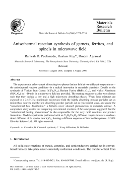 Anisothermal reaction synthesis of garnets, ferrites, and spinels in