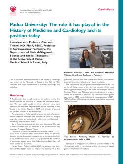 Padua University: The role it has played in the History of Medicine
