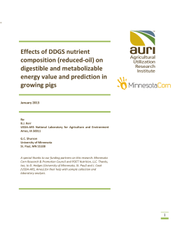 Effects of DDGS nutrient composition (reduced-oil) on