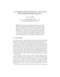 An Arithmetical Characterization of the Convex Hull - LIRIS