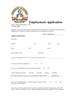 Employment Application