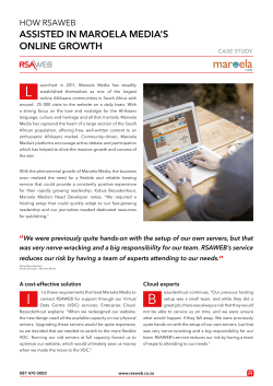 assisted in maroela media`s online growth