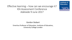 IEA Assessment Conference Adelaide 9 June 2017