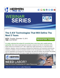 The 5 A/V Technologies That Will Define The Next 5 Years