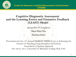 Cognitive Diagnostic Assessment and the Learning Errors and
