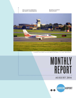 [Type text] ADDISON AIRPORT | AUGUST 2016 RUNWAY SAFETY