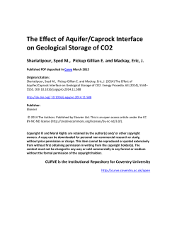 The Effect of Aquifer/Caprock Interface on Geological Storage of CO2