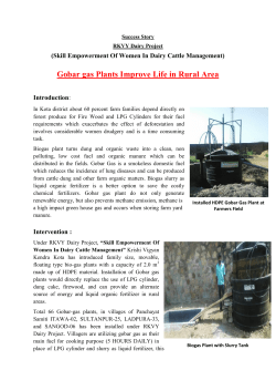 Gobar gas Plants Improve Life in Rural Area