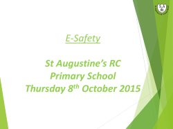 E-safety Parents Information Evening PowerPoint