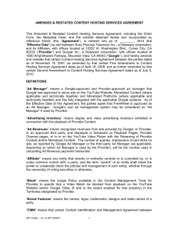 content hosting services agreement