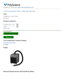 IP-100 Low Temperature Cooler, 3" Rigid Cold Finger