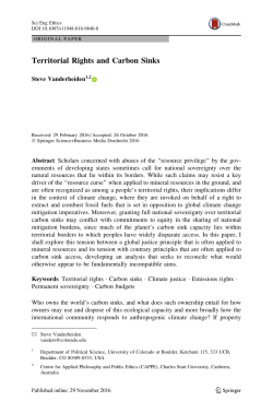 Territorial Rights and Carbon Sinks