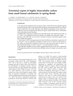 Terrestrial export of highly bioavailable carbon from small boreal