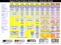 Agilent Pulse Pattern Generators &ndash; Selection Guide