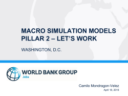 Macro Simulation Models: Pillar 2