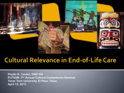 Cultural Relevance in End-of-Life Care: A Web