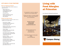 Living with Food Allergies at Princeton