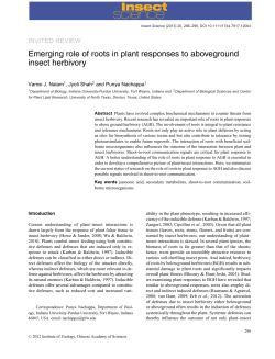 Emerging role of roots in plant responses to aboveground insect