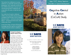 Cognitive Control in Autism (CoCoA) Study