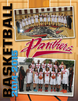 Basketball Program 2014-2015