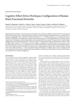 Cognitive Effort Drives Workspace Configuration of Human Brain