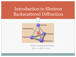 Introduction to Electron Backscattered Diffraction