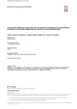 Carotenoids, Phenolic Compounds and Tocopherols