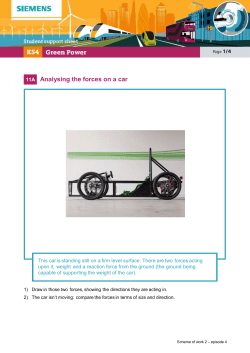 Analysing the forces on a car