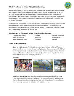 Intro to Bike Parking