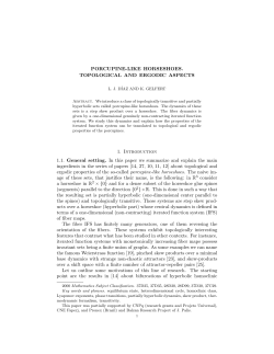 PORCUPINE-LIKE HORSESHOES. TOPOLOGICAL AND ERGODIC