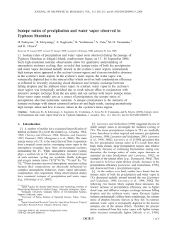 Isotope ratios of precipitation and water vapor observed in Typhoon