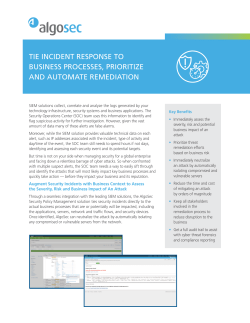 Datasheet: Tie Incident Response To Business Processes