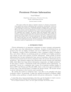 Persistent Private Information