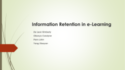 Information Retention in e-Learning