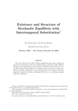 Existence and Structure of Stochastic Equilibria with Intertemporal