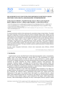 measurements of concentration differences between liquid mixtures
