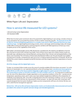 How is service life measured for LED systems?