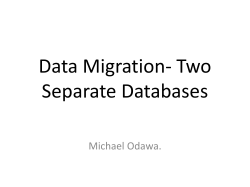 Data Migration- Two Separate Databases
