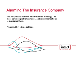 Alarming the Insurance Industry