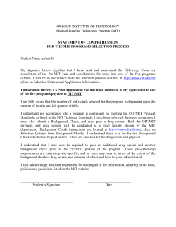 MIT - Oregon Institute of Technology