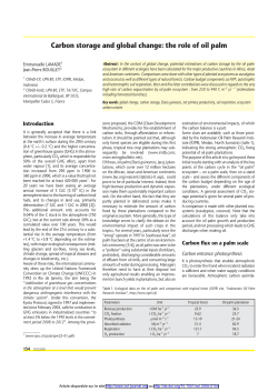 Carbon storage and global change: the role of oil palm