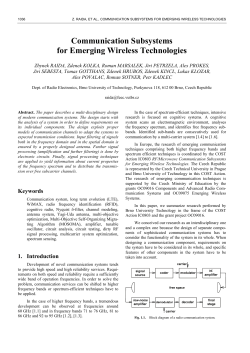Communication Subsystems for Emerging Wireless Technologies