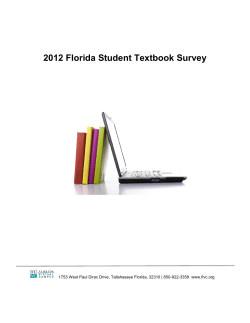 2012 Florida Student Textbook Survey