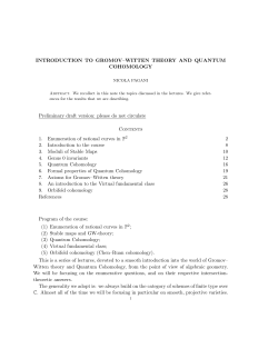 INTRODUCTION TO GROMOV&ndash;WITTEN THEORY AND QUANTUM