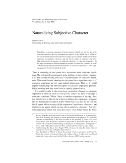 Naturalizing Subjective Character