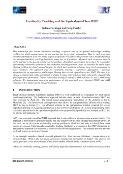 Cardinality Tracking and the Equivalence-Class MHT