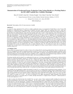 Demonstration of Geothermal Energy Production Using CO2 as a