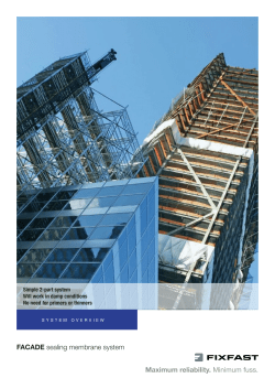 FACADE sealing membrane system Maximum reliability